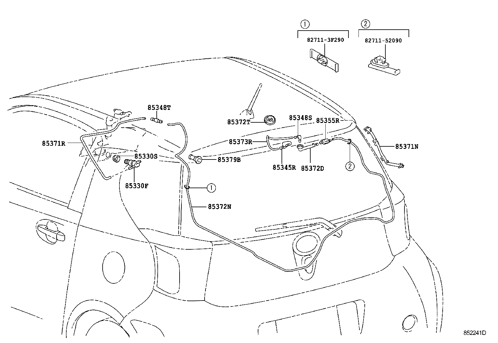 90099-62055 HOSE, REAR WASHER (FROM MOTOR TO JOINT) product image