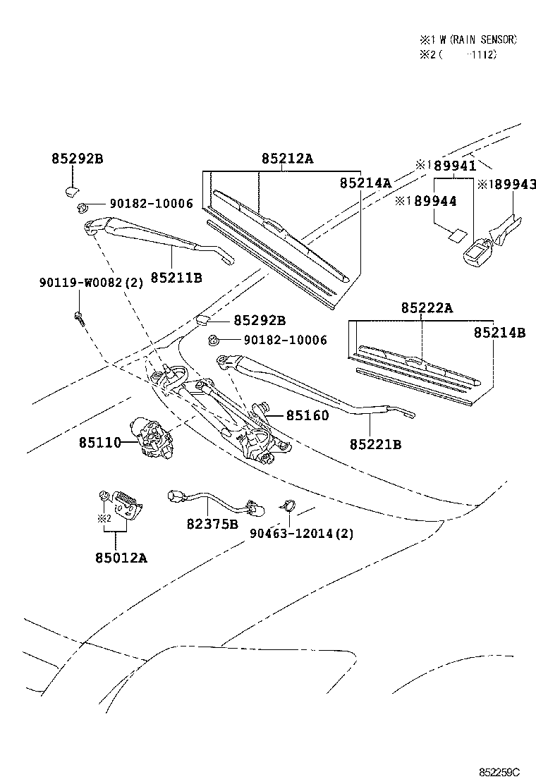 85222-02210 BLADE, FR WIPER, LH product image