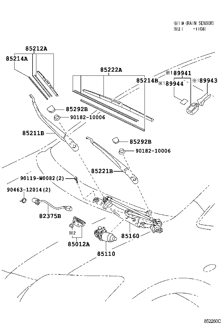 85222-02210 BLADE, FR WIPER, LH product image