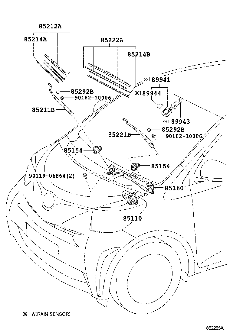 85222-48140 BLADE, FR WIPER, RH product image