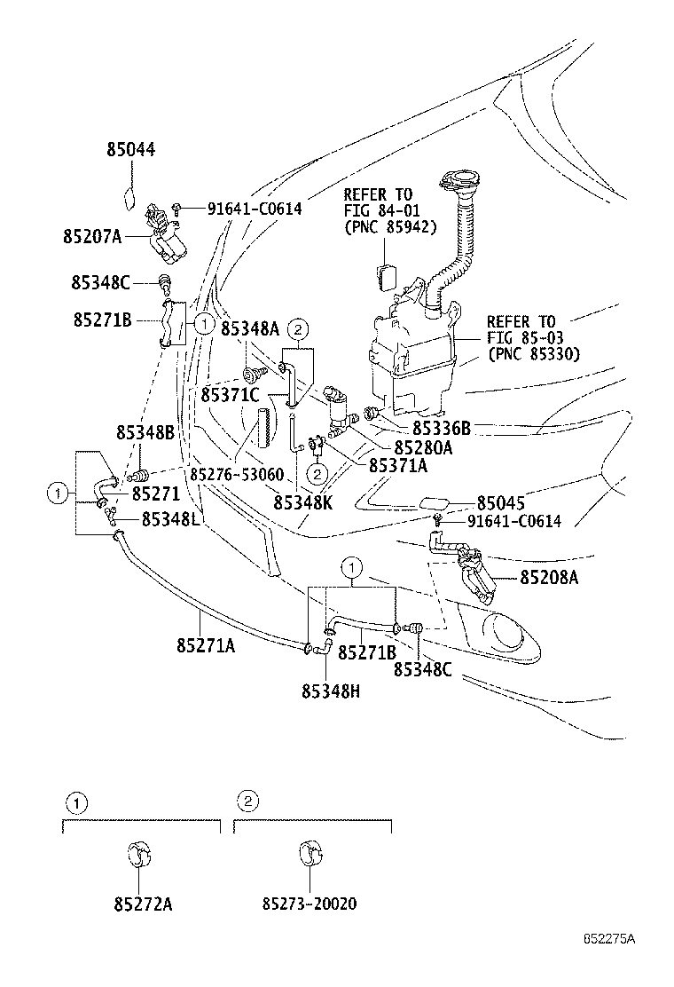 Toyota 85044-48010-D0 NOZZLE SUB-ASSY, TYPE1 H/LAMP WASHER, RH