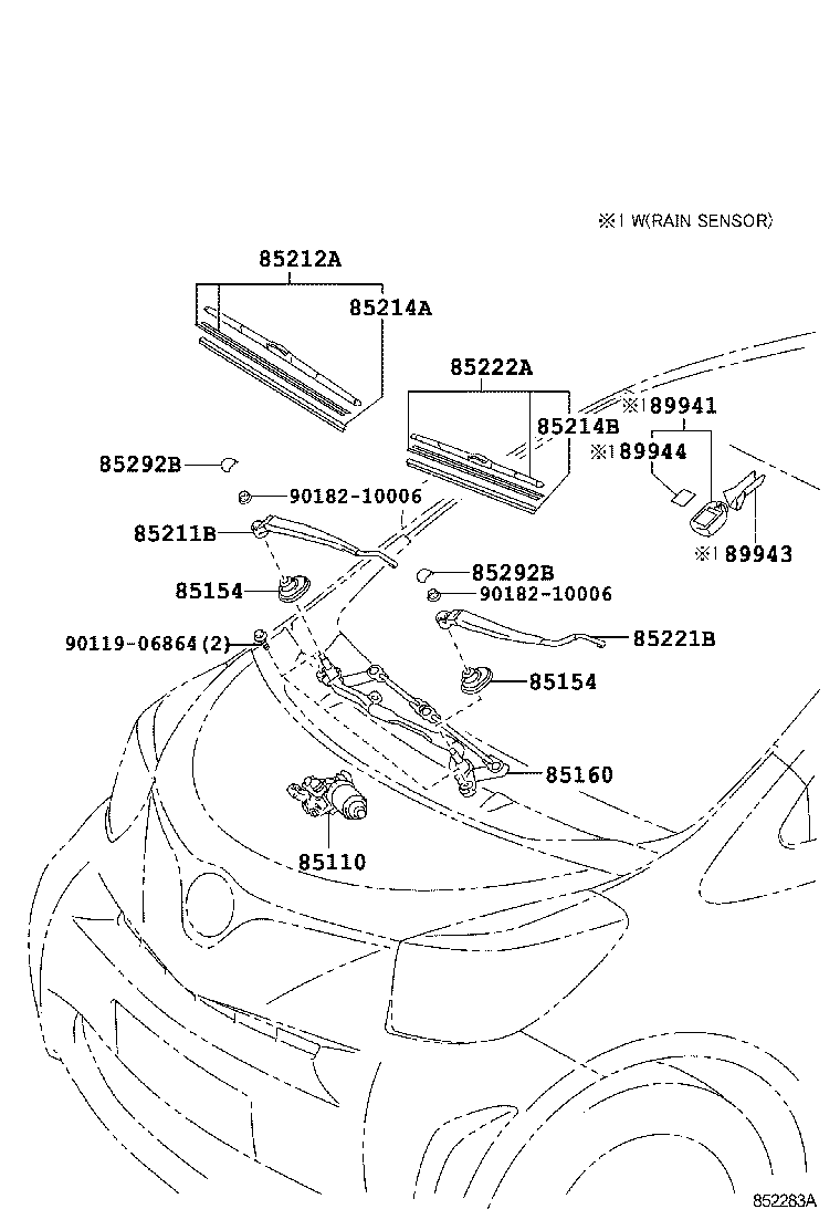 85222-48140 BLADE, FR WIPER, RH product image