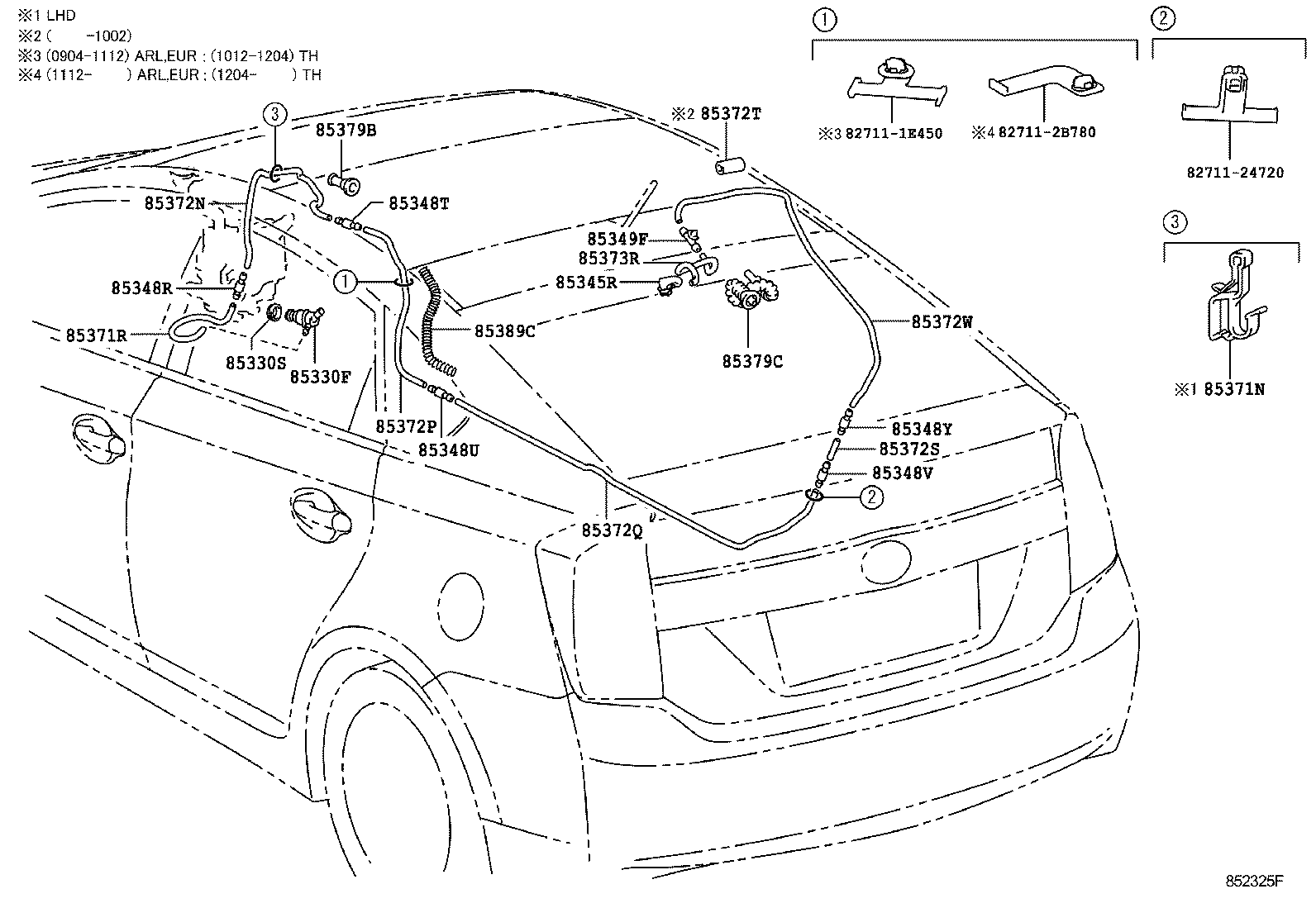 90099-33431 HOSE, REAR WASHER (FROM JOINT TO JOINT), NO.2 product image