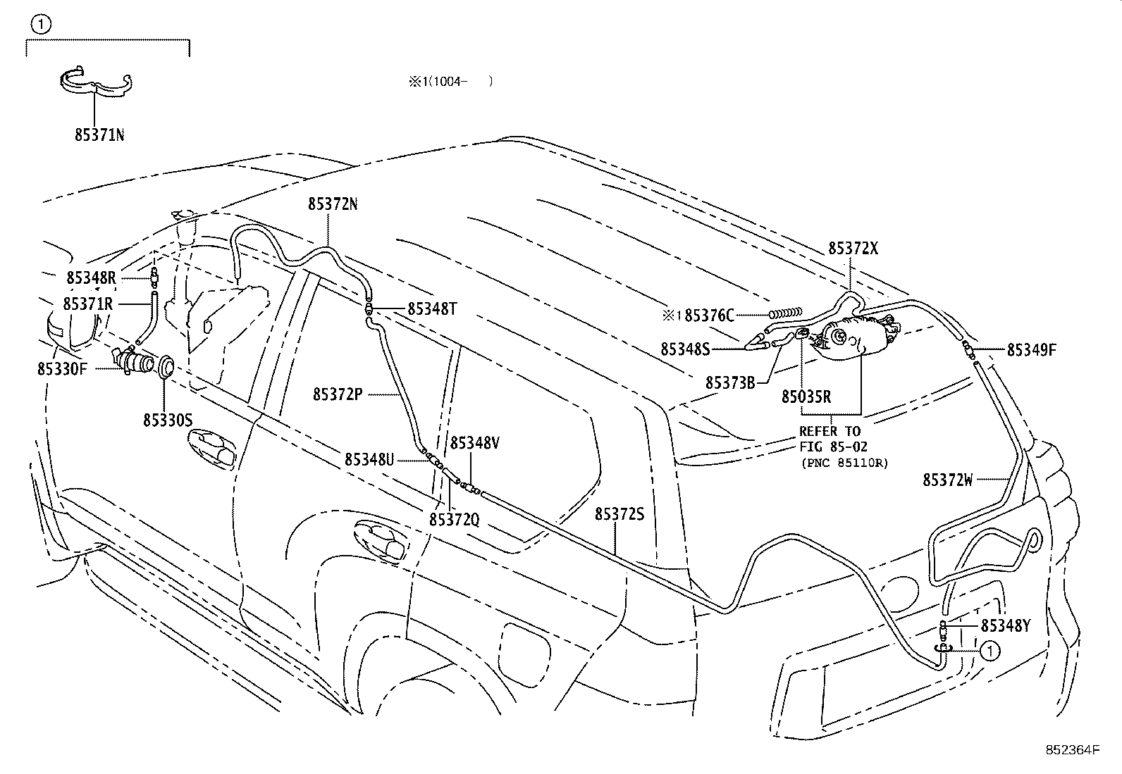 90099-59375 HOSE, REAR WASHER (FROM JOINT TO JOINT), NO.4 product image