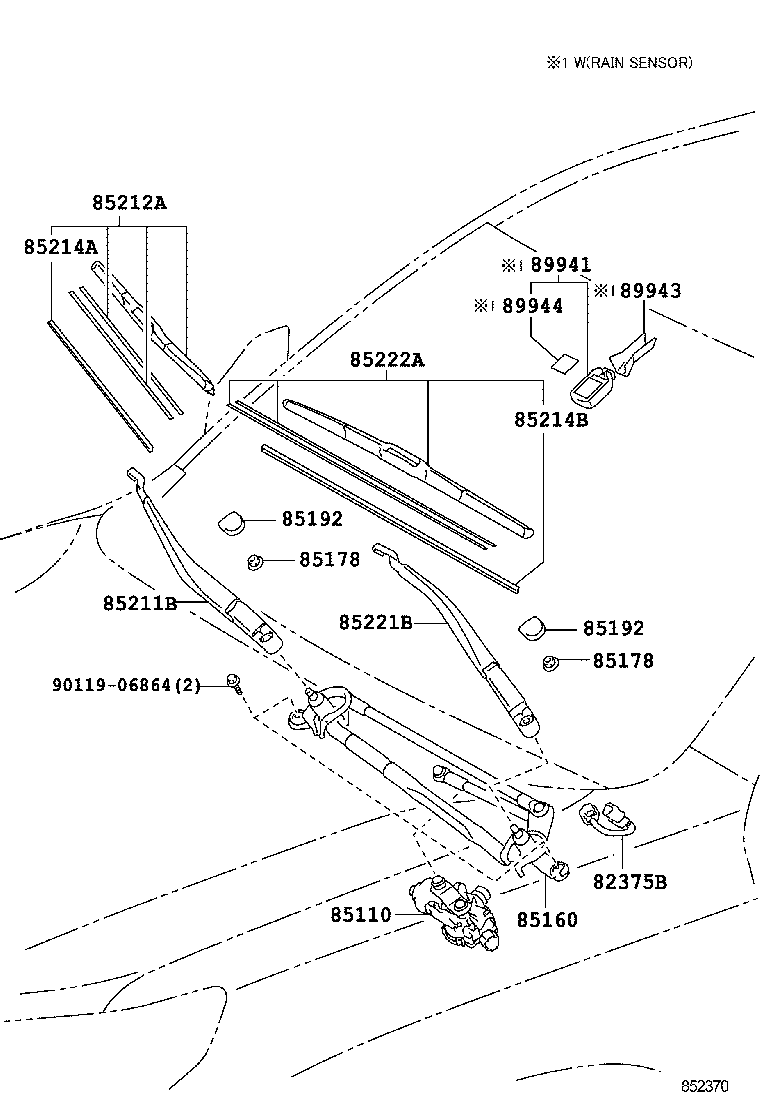 82375-60010 WIRE, WIPER MOTOR product image