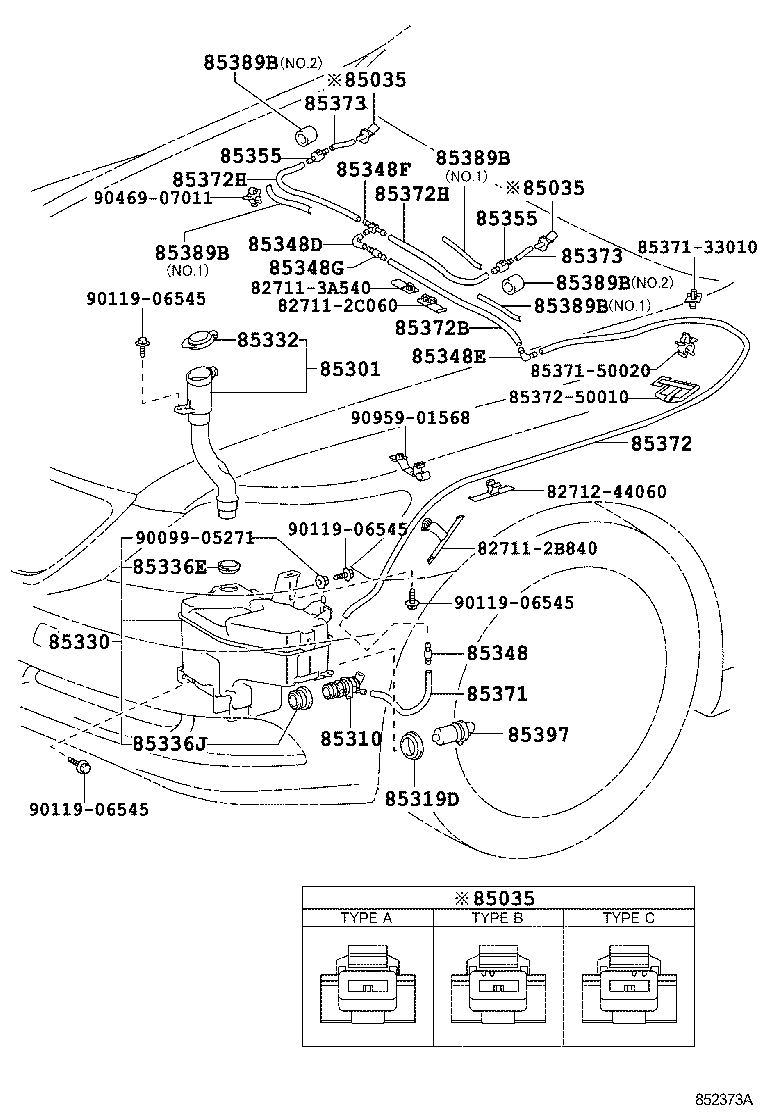 85315-50170 JAR ASSY, WINDSHIELD WASHER product image