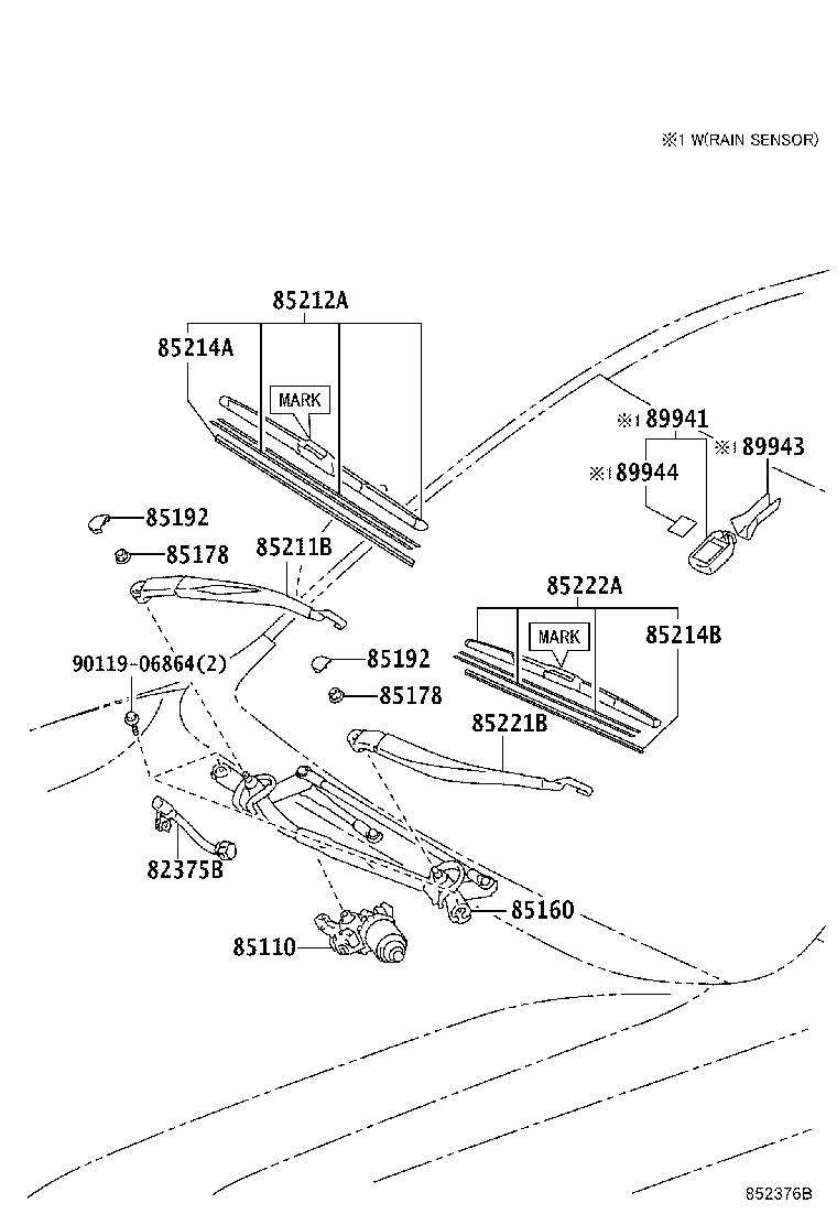 82375-60010 WIRE, WIPER MOTOR product image