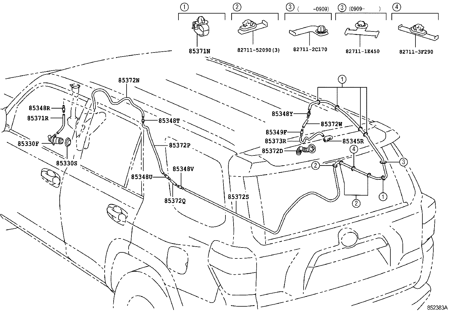 85391-35040 NOZZLE, REAR WASHER product image