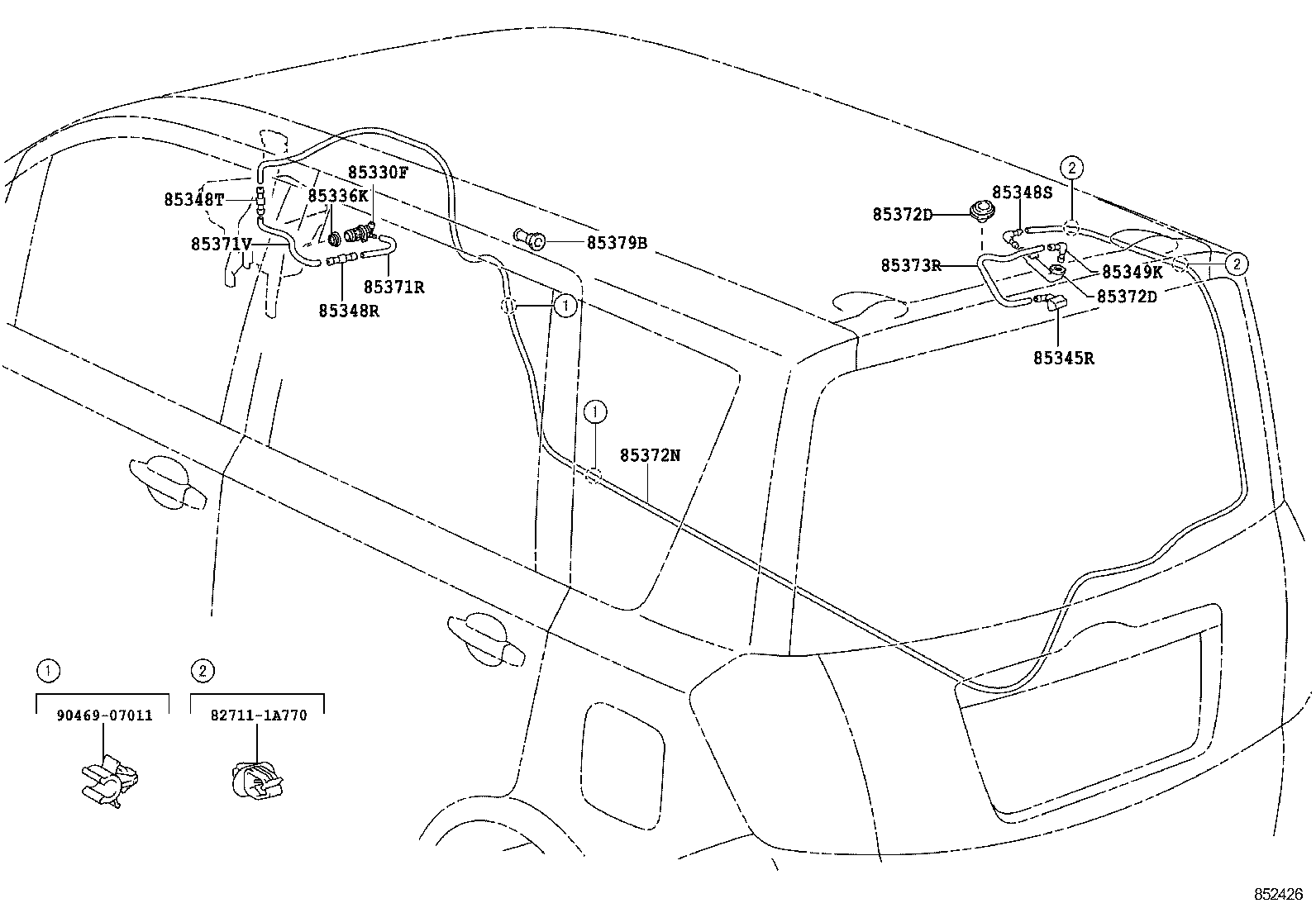 85391-52100 NOZZLE, REAR WASHER product image