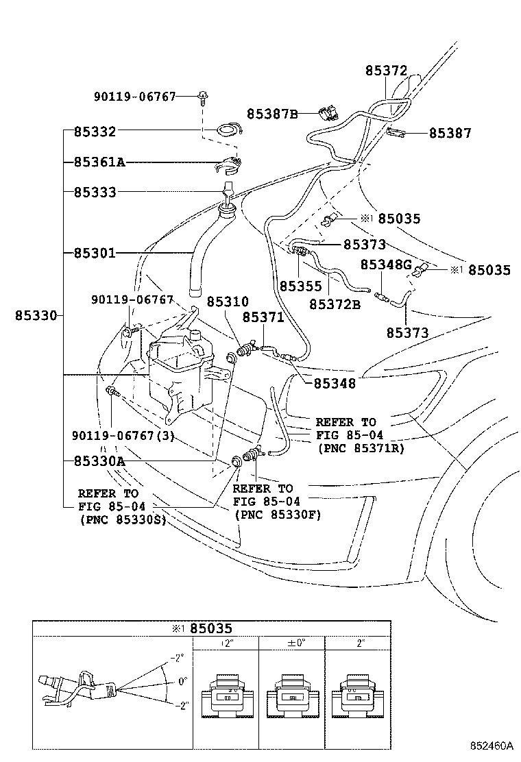 Toyota 85316-48060 CAP, WINDSHIELD WASHER JAR