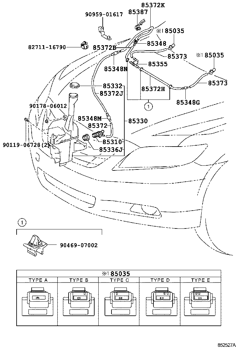 85310-06170 JAR ASSY, WINDSHIELD WASHER product image