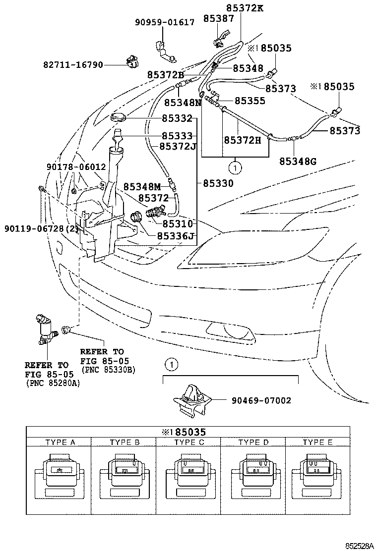 85310-06170 JAR ASSY, WINDSHIELD WASHER product image