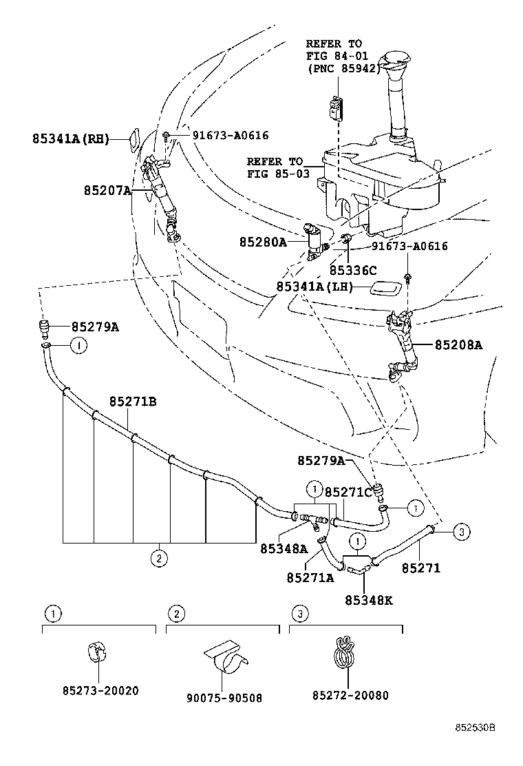 85207-30050 ACTUATOR SUB-ASSY, HEADLAMP WASHER, RH product image