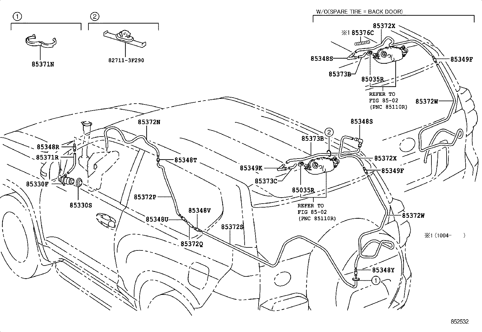 90099-59375 HOSE, REAR WASHER (FROM JOINT TO JOINT), NO.4 product image