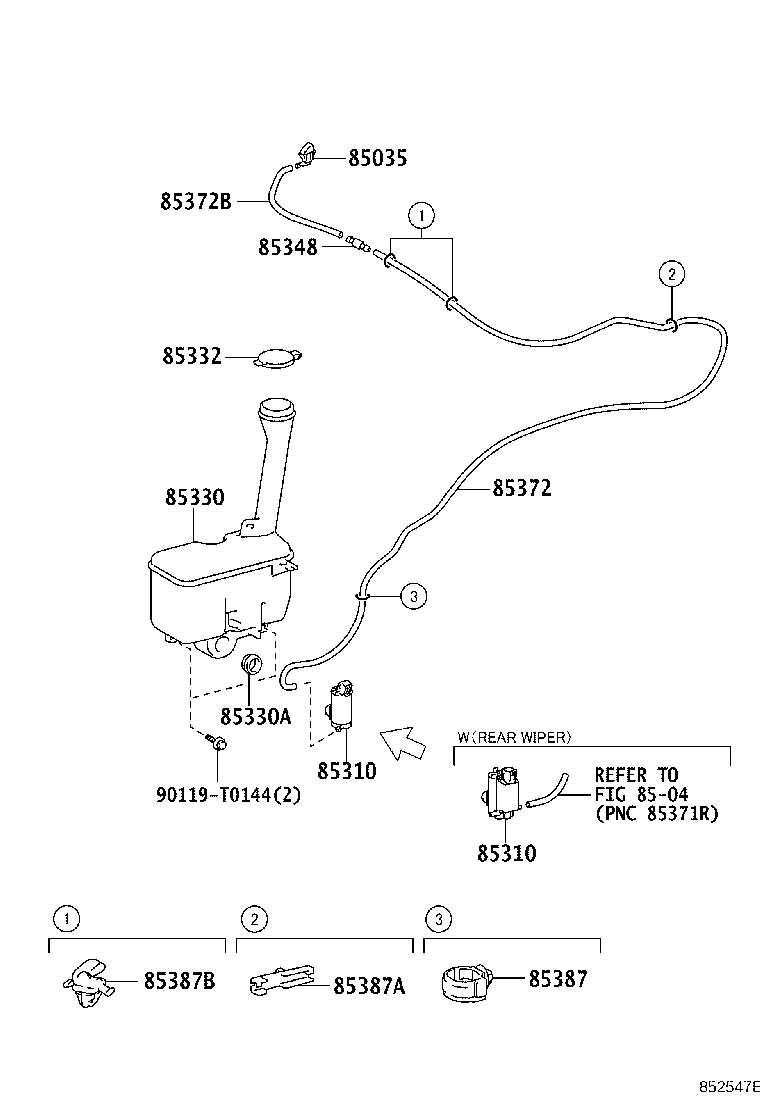 90069-50004 BUSH, WINDSHIELD WASHER JAR product image