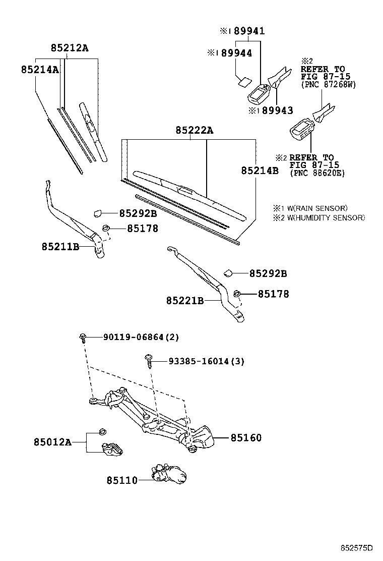 85110-76020 MOTOR ASSY, WINDSHIELD WIPER product image