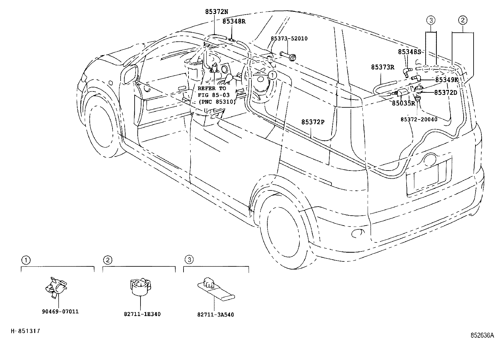 90099-59330 HOSE, REAR WASHER (FROM JOINT TO JOINT), NO.2 product image