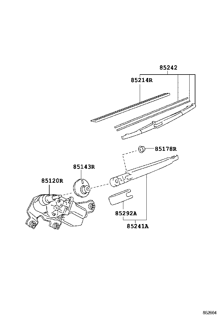 85143-64010 GROMMET, REAR WIPER MOTOR product image