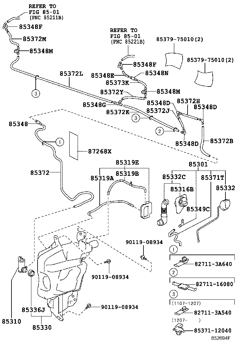 85355-37023 JAR ASSY, WASHER product image