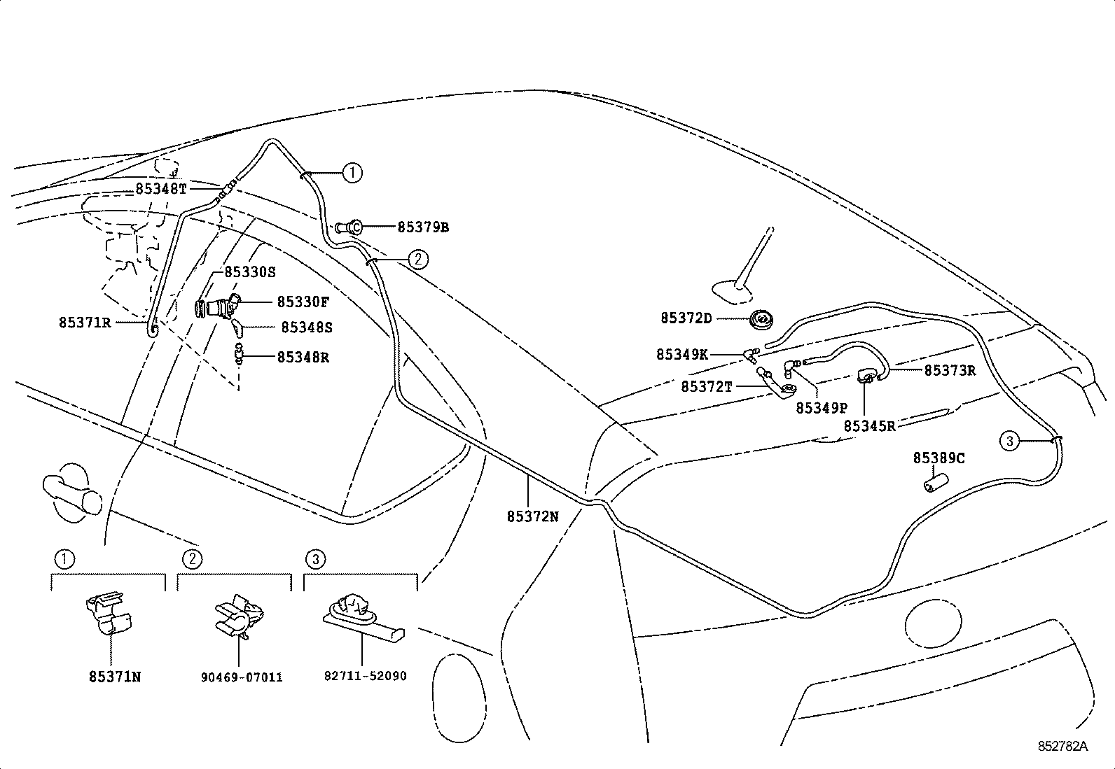 Toyota 85379-26120 PROTECTOR, WASHER