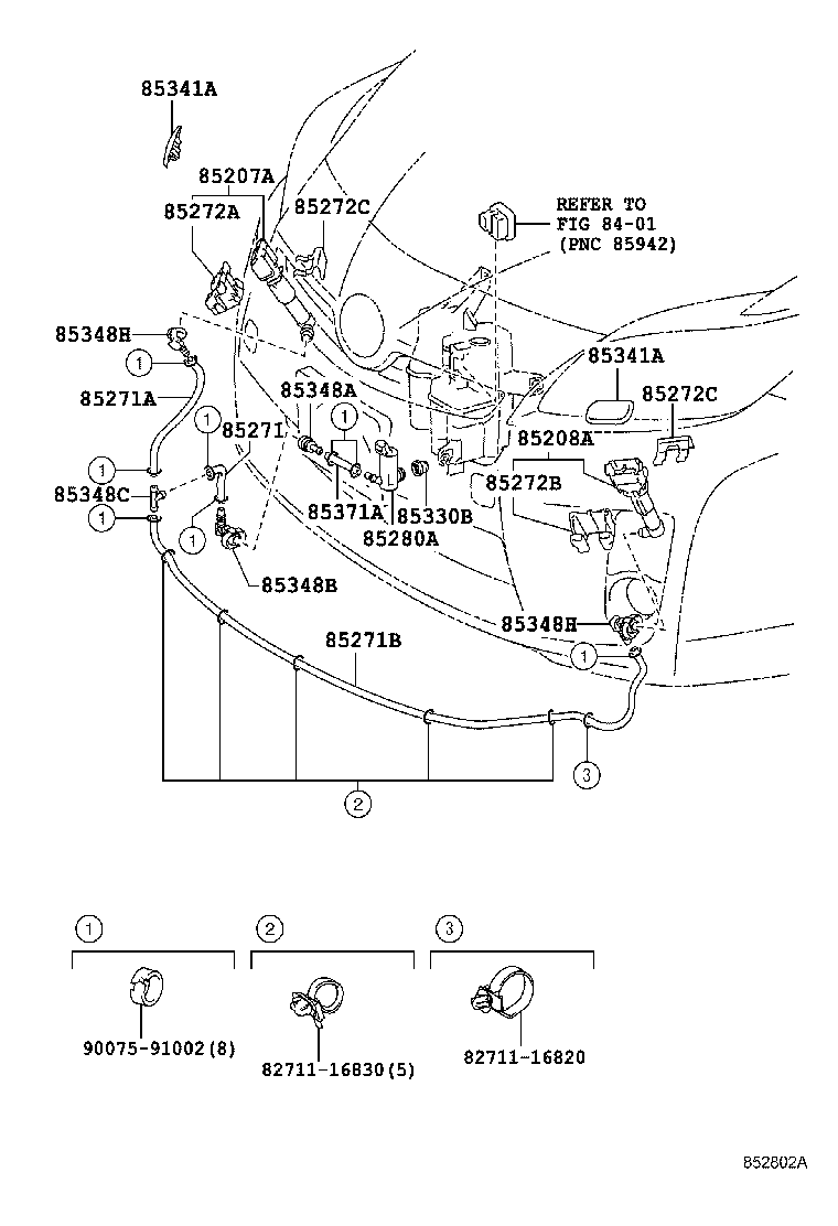 Toyota 85353-47020-J2 COVER, HEADLAMP CLEANER WASHER NOZZLE