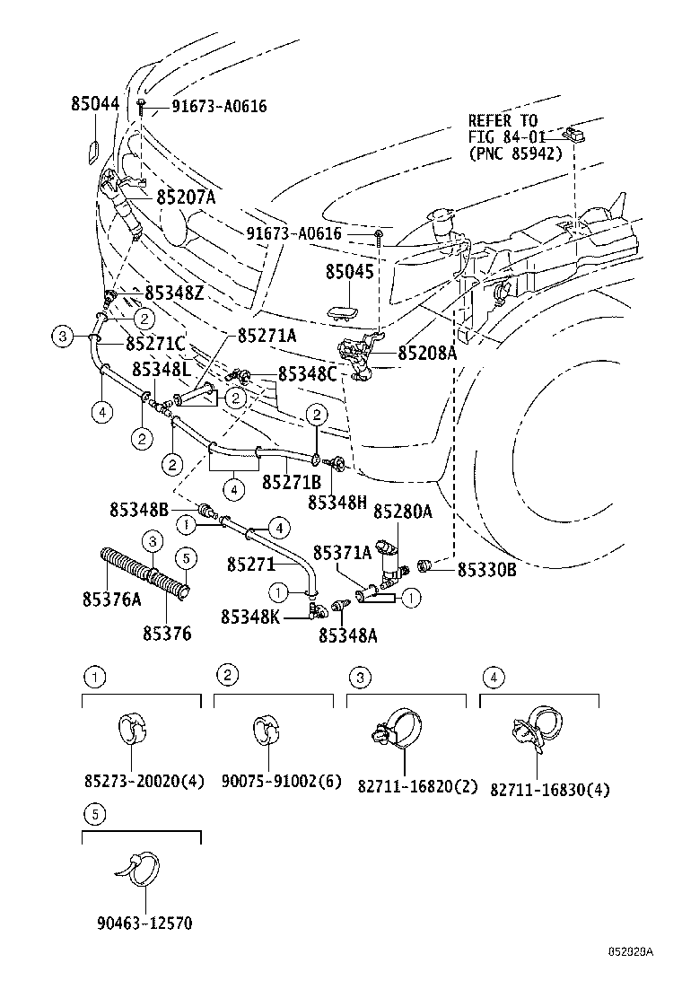 85045-60030-J1 NOZZLE SUB-ASSY, TYPE1 H/LAMP WASHER, LH product image