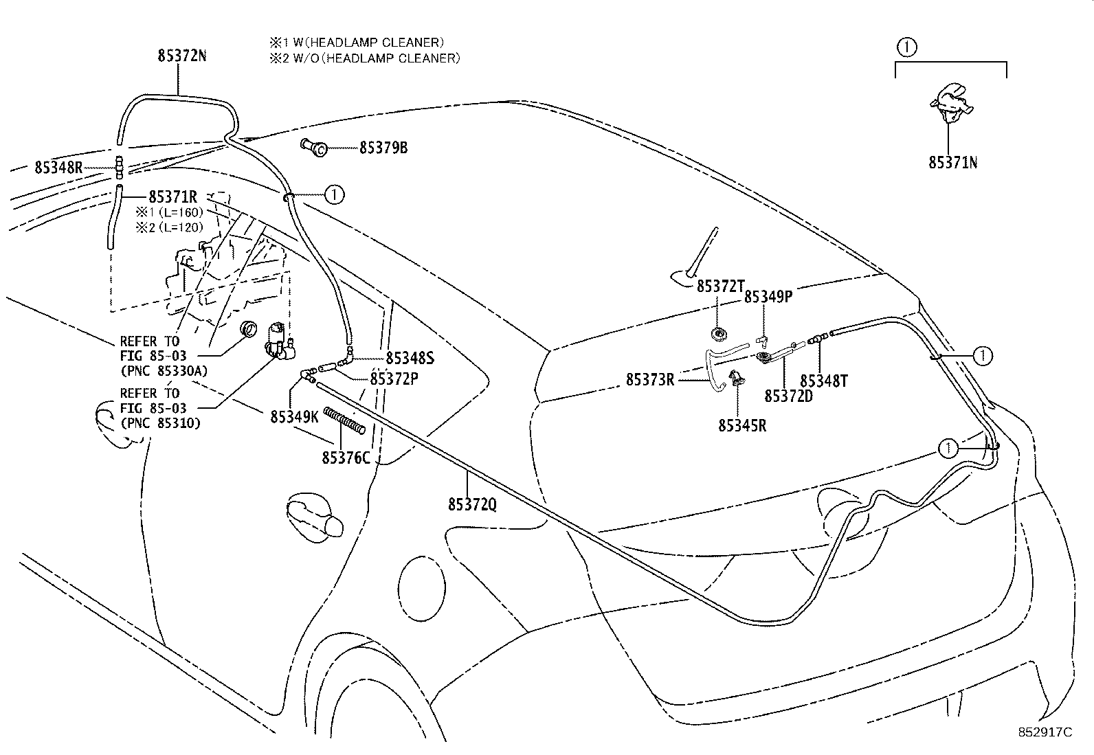 90099-62075 HOSE, REAR WASHER (FROM JOINT TO JOINT), NO.2 product image