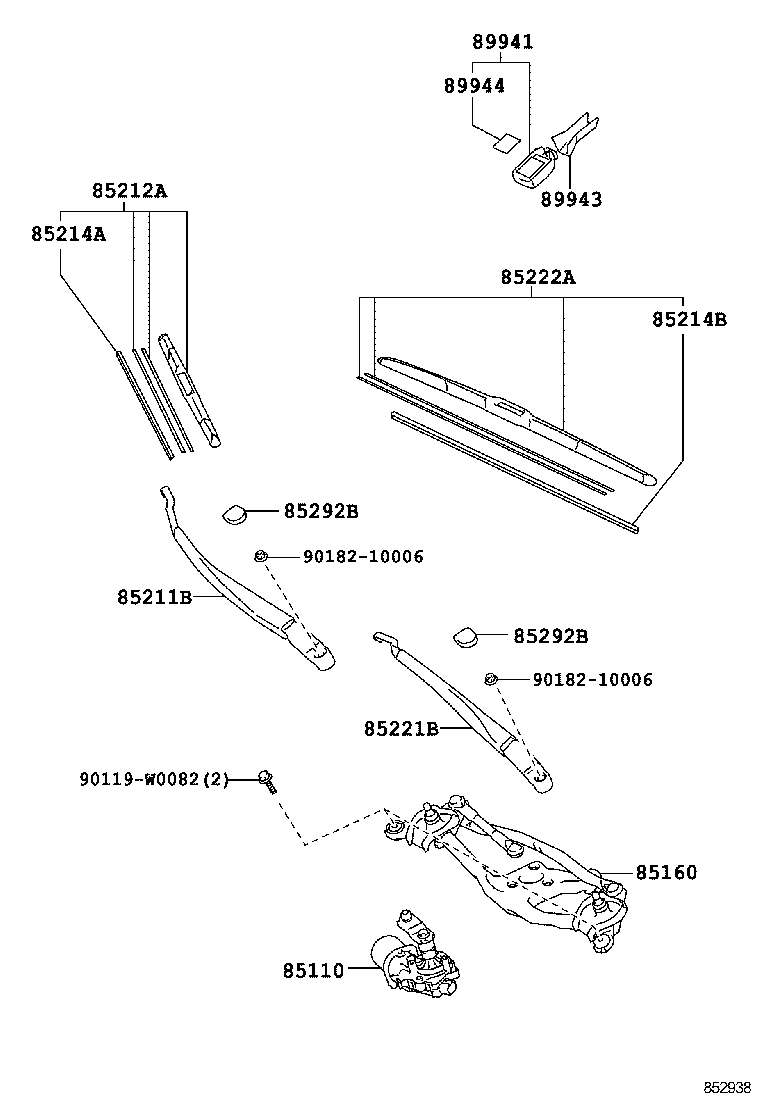 85150-02300 LINK ASSY, WINDSHIELD WIPER product image
