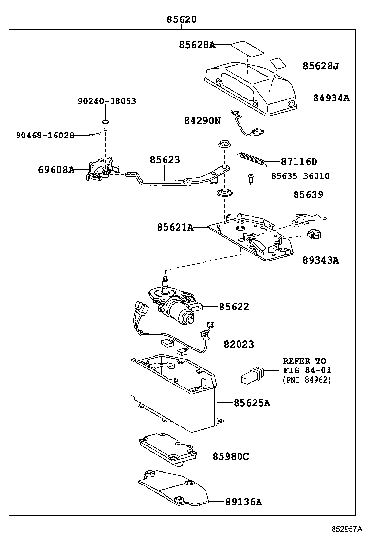 69608-36030 LINK SUB-ASSY, CENTER DOOR REMOTE CONTROL product image