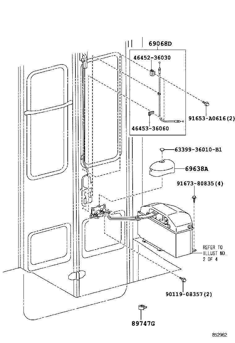 85620-36290 MOTOR ASSY, AUTOMATIC DOOR REGULATOR product image