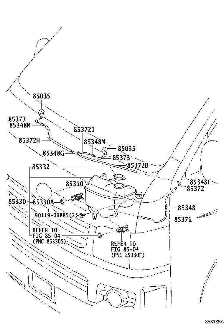 85315-26130 JAR ASSY, WINDSHIELD WASHER product image