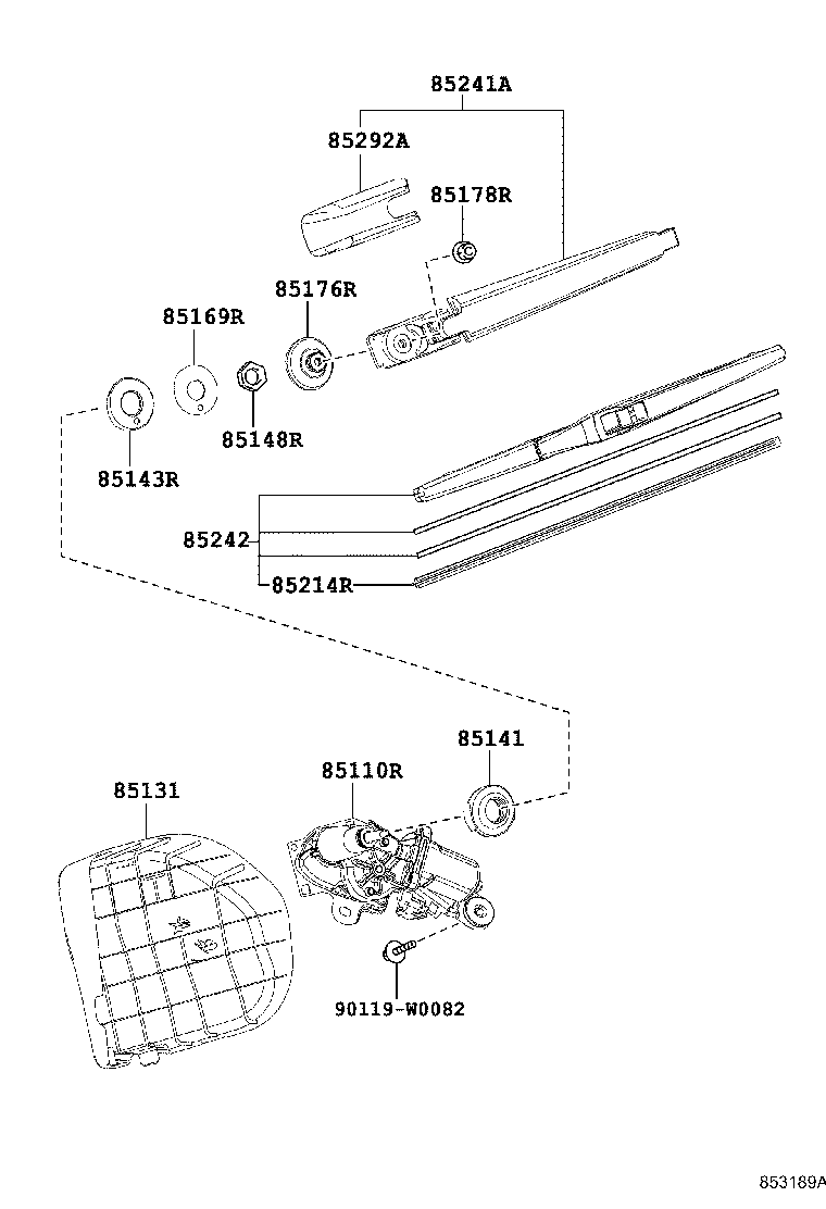 90179-06158 NUT (FOR REAR WIPER ARM SETTING) product image