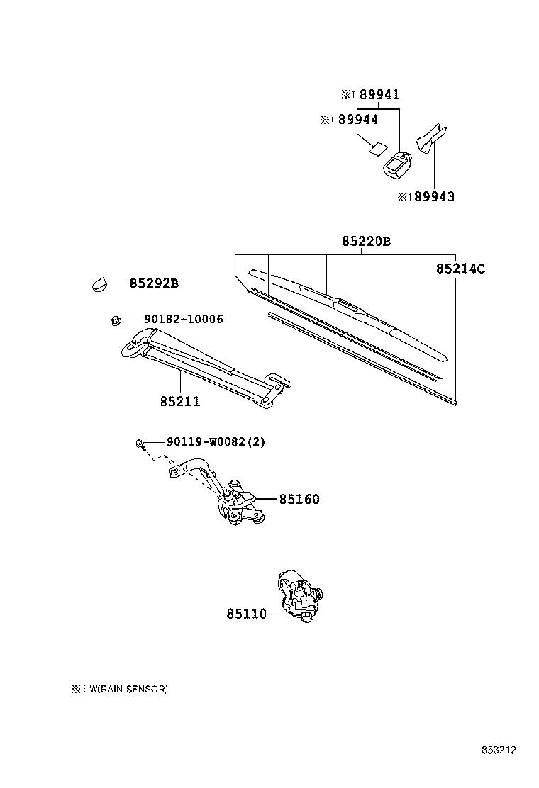 85110-0D201 MOTOR ASSY, WINDSHIELD WIPER product image