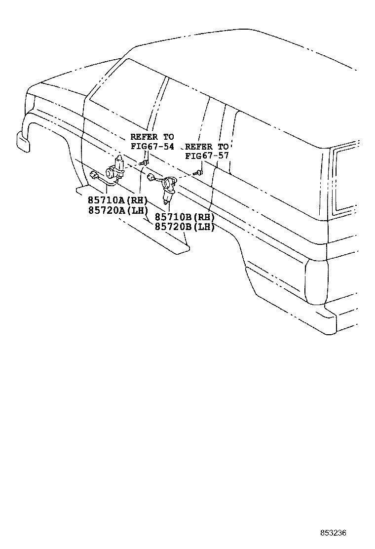 85710-60031 MOTOR ASSY, POWER WINDOW REGULATOR, FRONT RH product image
