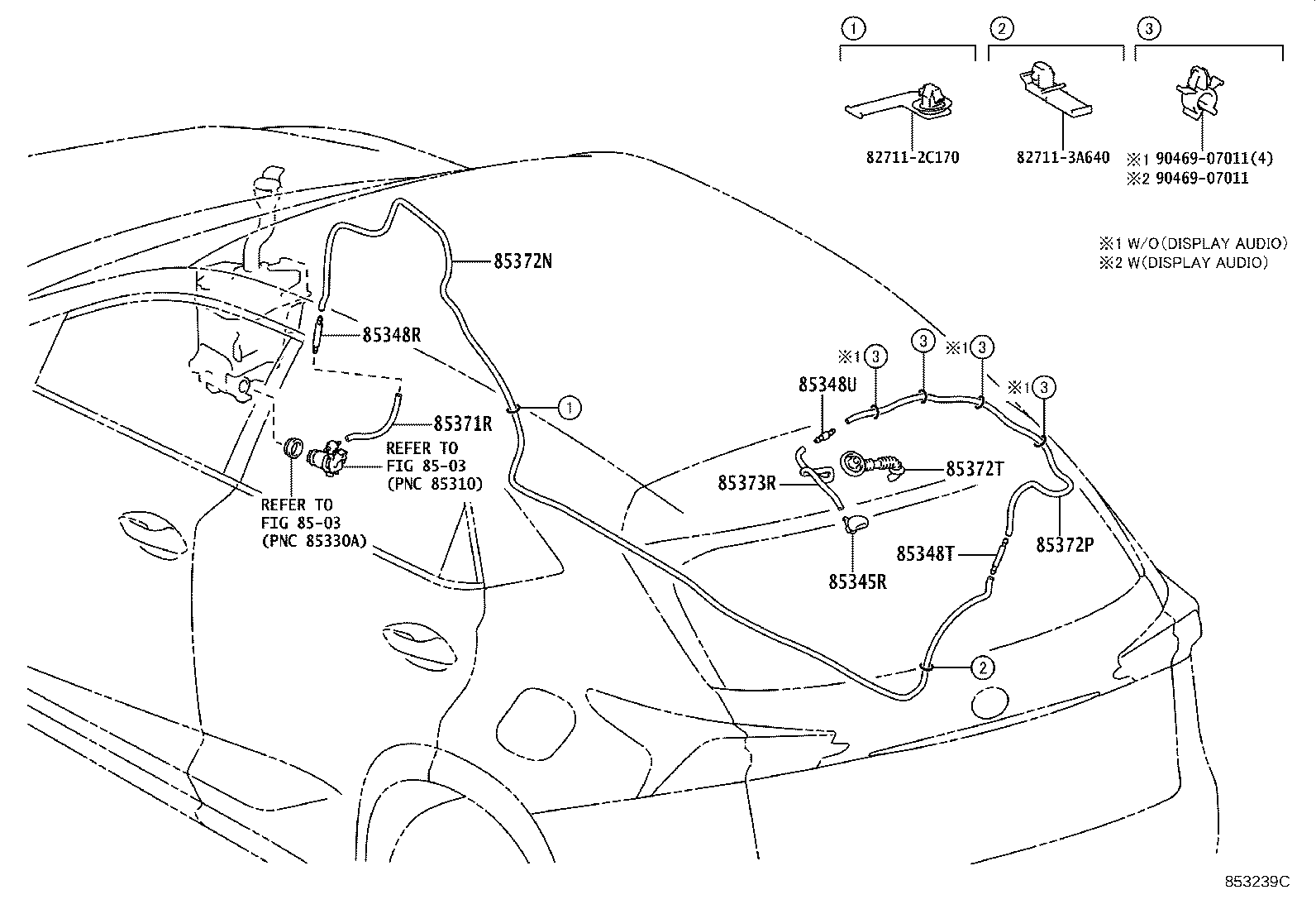 85391-78010 NOZZLE, REAR WASHER product image