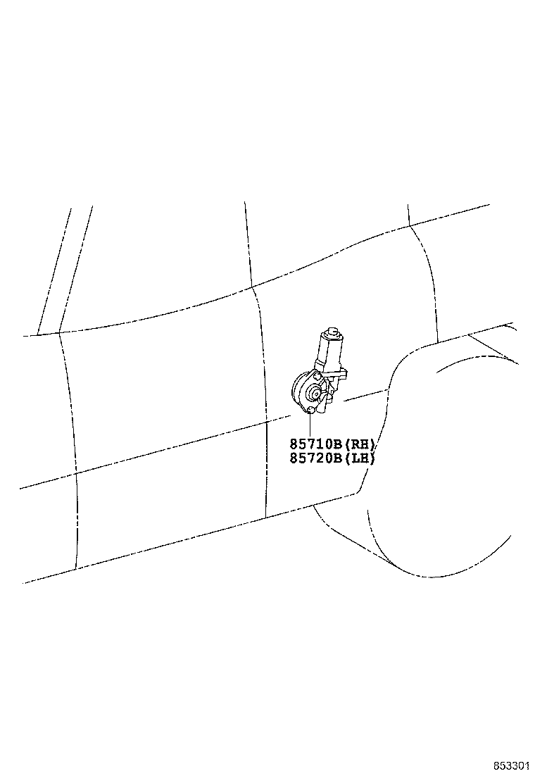 85710-42020 MOTOR ASSY, POWER WINDOW REGULATOR, REAR LH product image