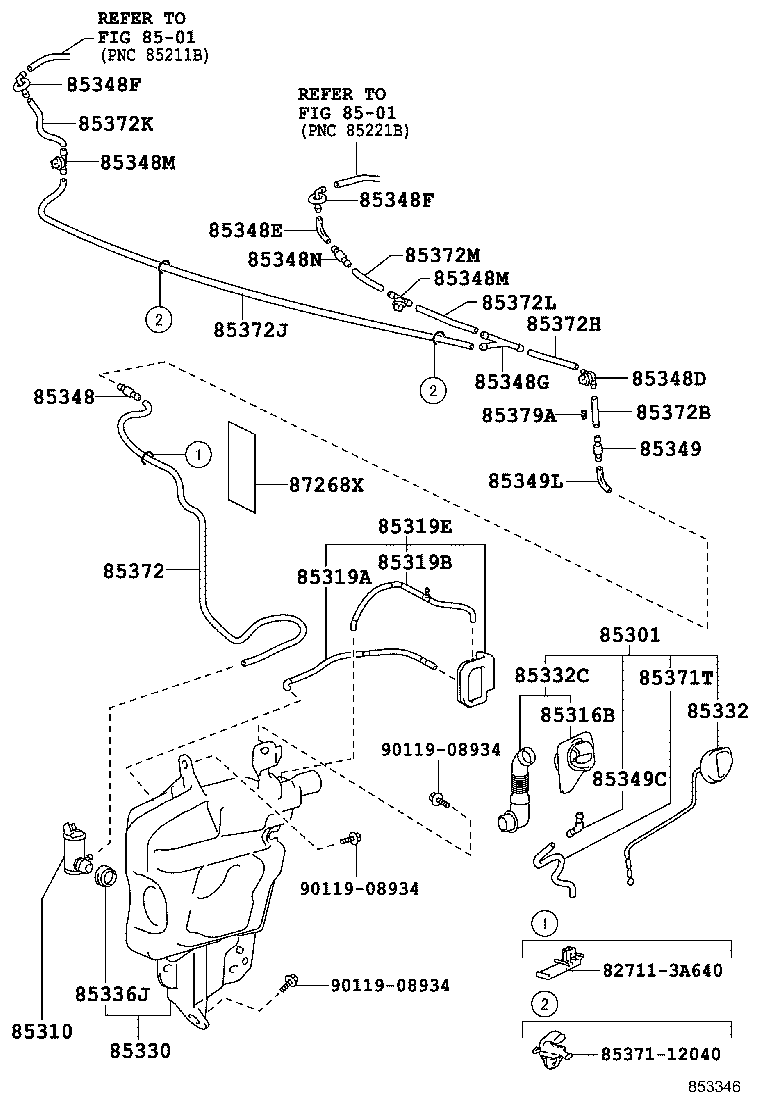 85355-37023 JAR ASSY, WASHER product image