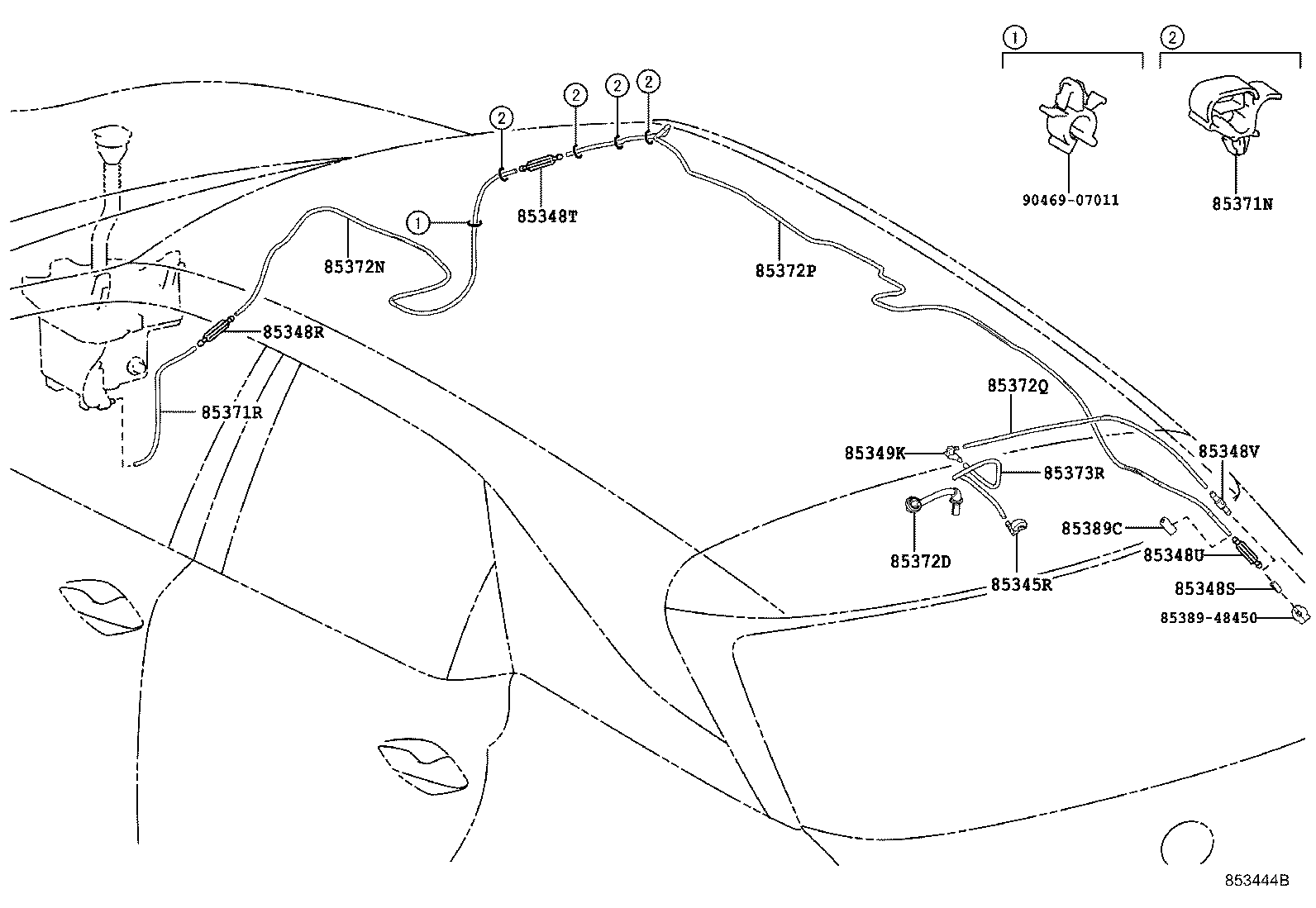 Toyota 85389-48440 PROTECTOR, WASHER