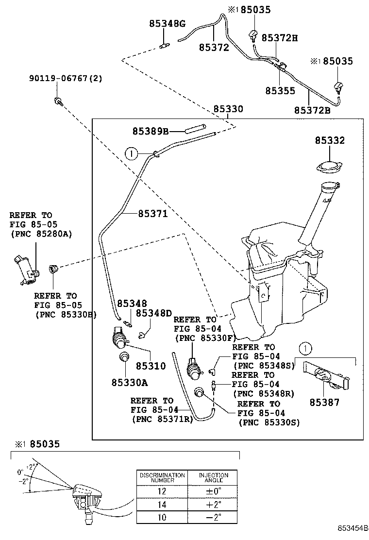 85355-52020 JAR ASSY, WINDSHIELD WASHER product image