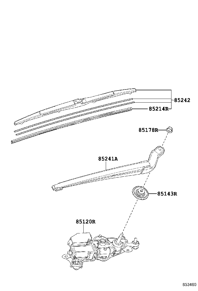 85242-48070 BLADE, RR WIPER product image