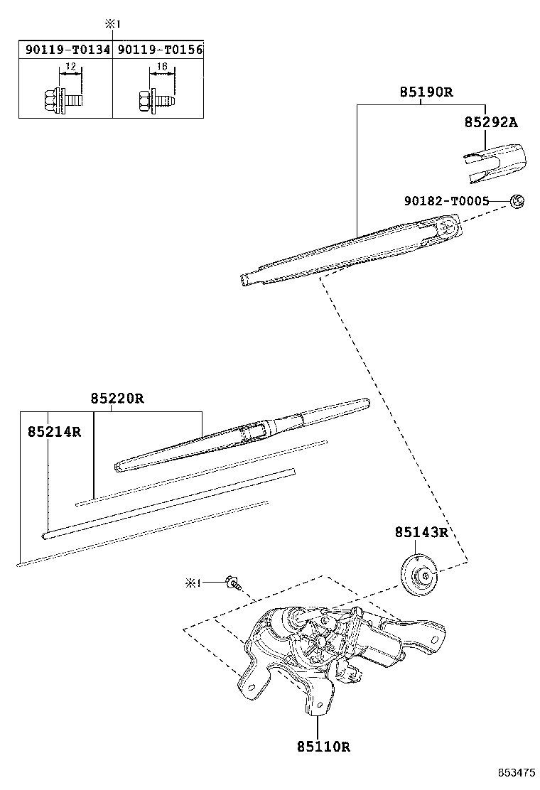 85143-0K040 GROMMET, REAR WIPER MOTOR product image