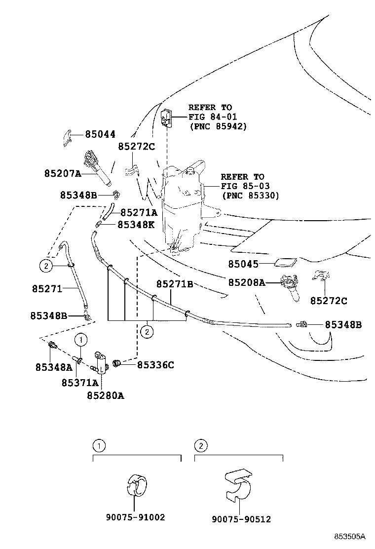 85207-42060 ACTUATOR SUB-ASSY, HEADLAMP WASHER, RH product image