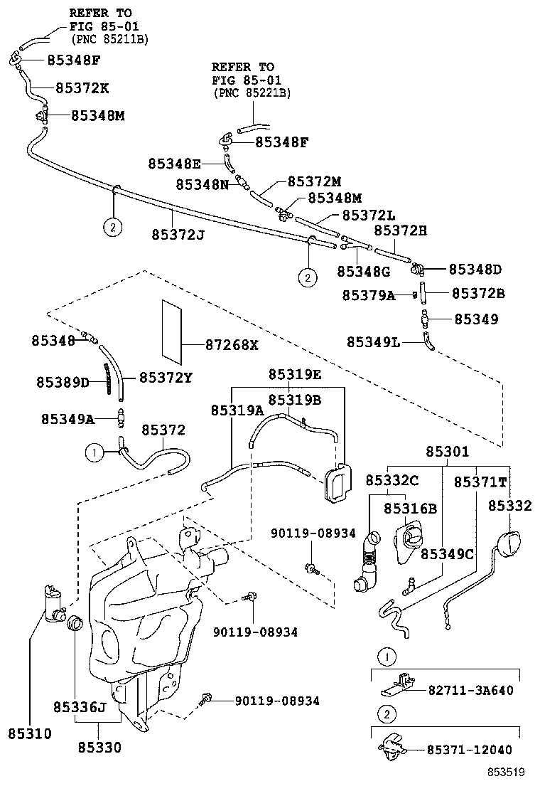 85355-37023 JAR ASSY, WASHER product image
