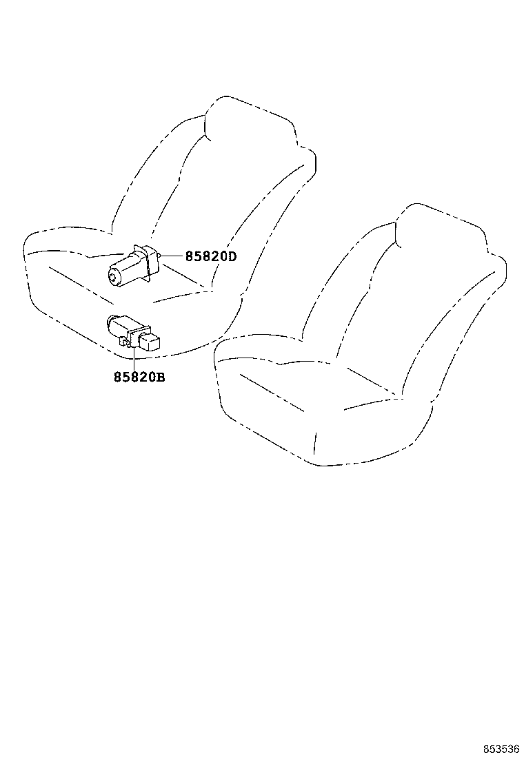 85820-12030 MOTOR ASSY, POWER SEAT (FOR FRONT SLIDE) product image