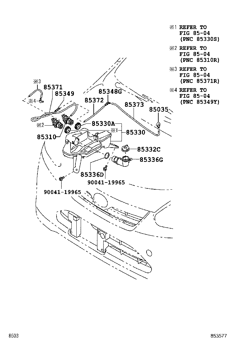 85381-B2110 NOZZLE SUB-ASSY, WASHER product image
