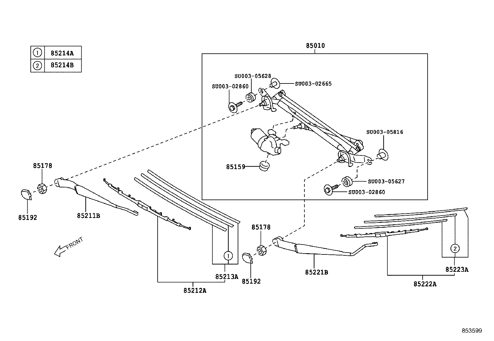 SU003-09451 BLADE, FR WIPER, LH product image
