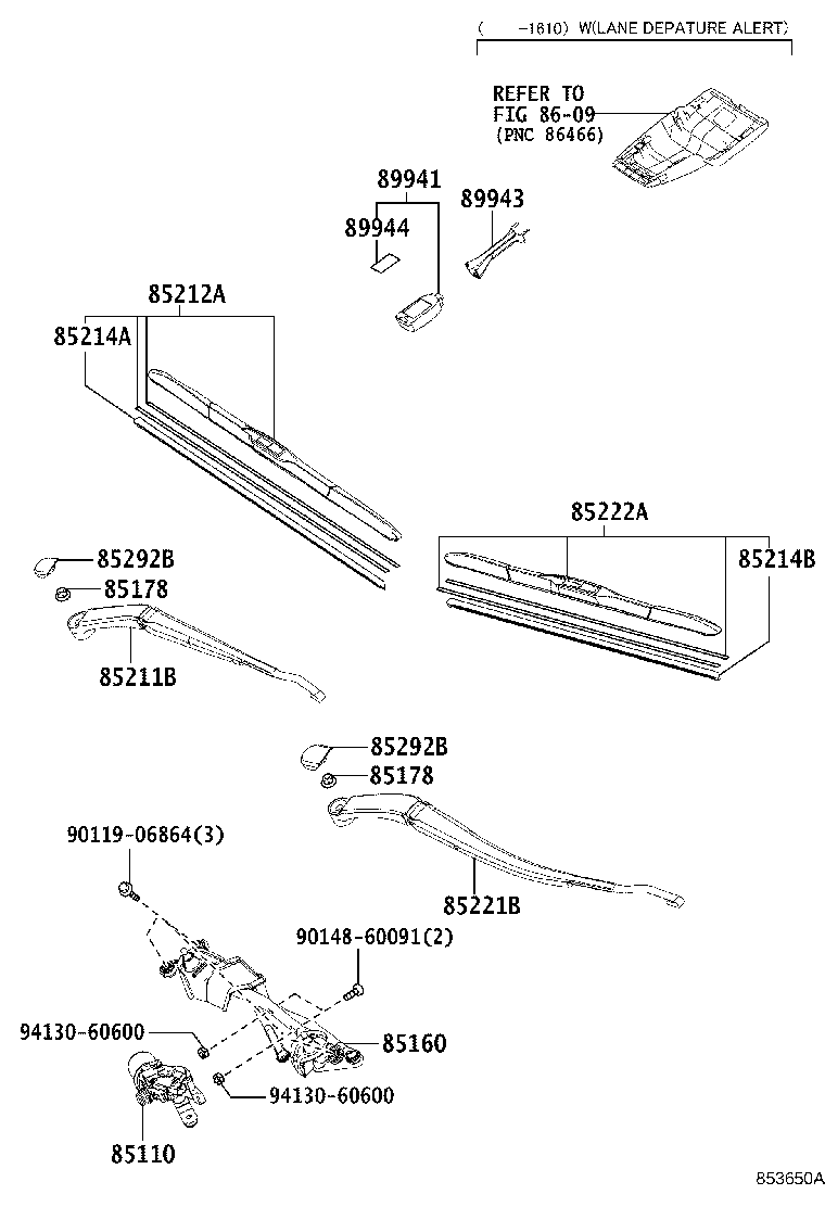 89943-24010 COVER, RAIN SENSOR product image