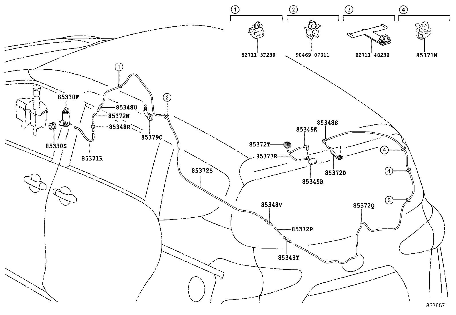 90099-59151 HOSE, REAR WASHER (FROM JOINT TO JOINT), NO.3 product image