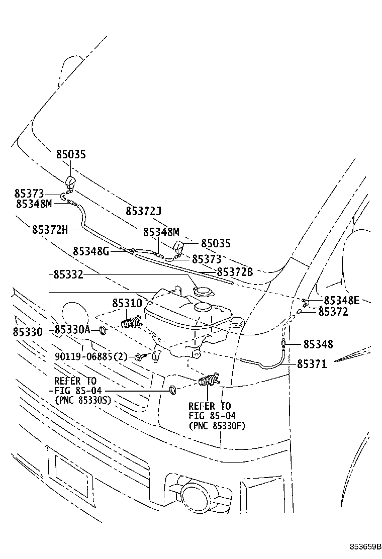 85315-26130 JAR ASSY, WINDSHIELD WASHER product image