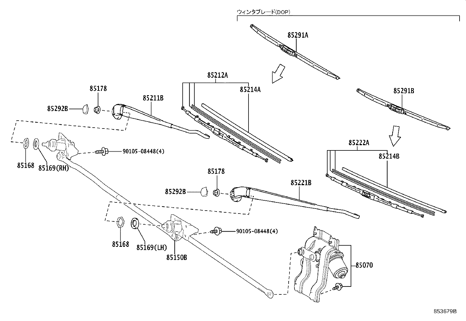 85150-36060 LINK ASSY, WIPER product image